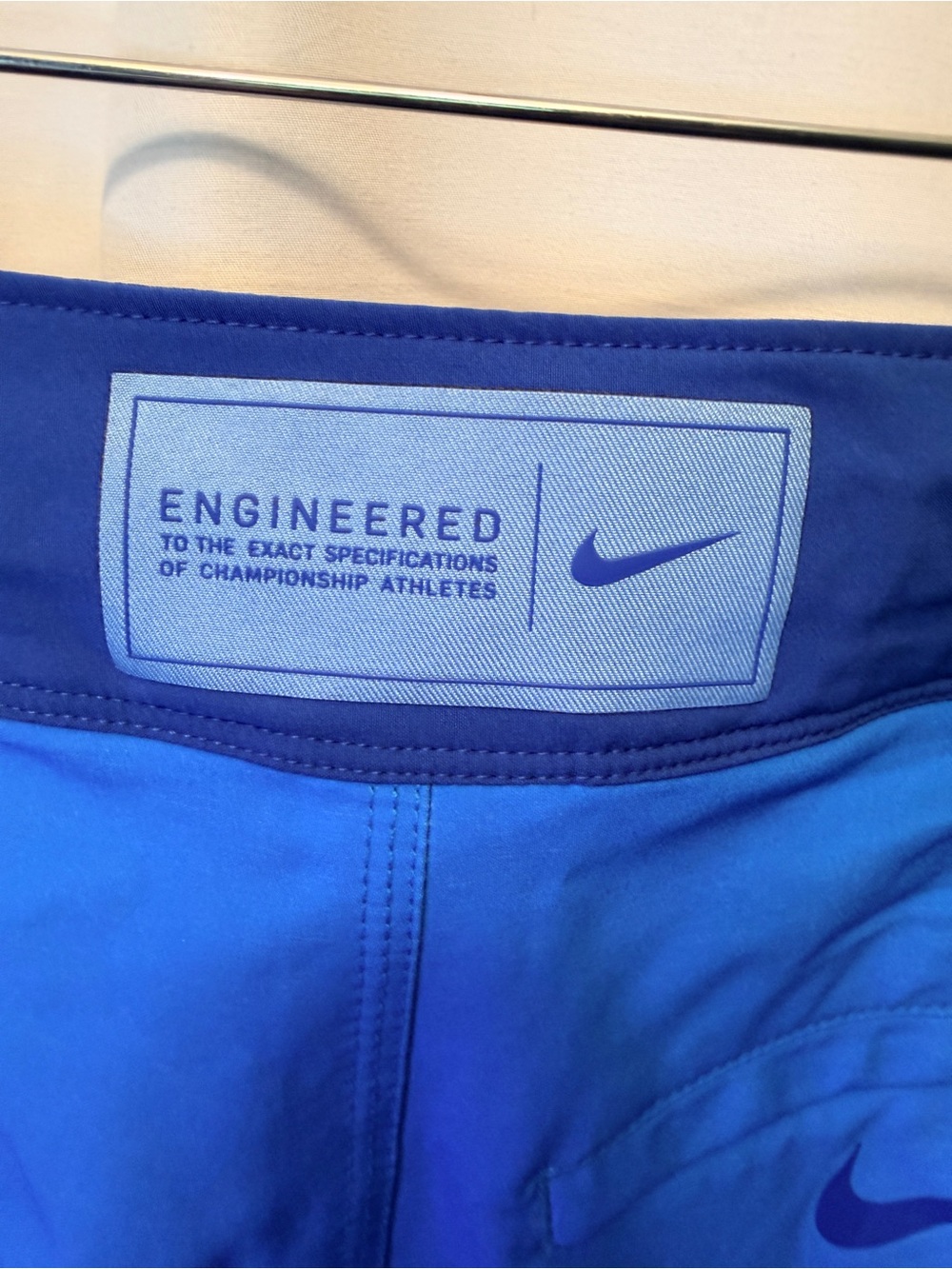 Nike Swim Size 30 Fadeaway Poole 9â Board Shorts Blue No Liner Drawstring Logo - Picture 10 of 13